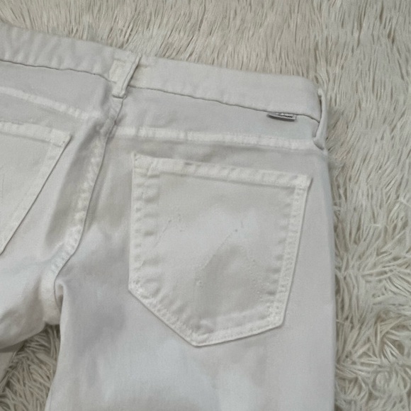 MOTHER Denim The Looker Crop in White Glass Slipper - Size 26 - Picture 9 of 11